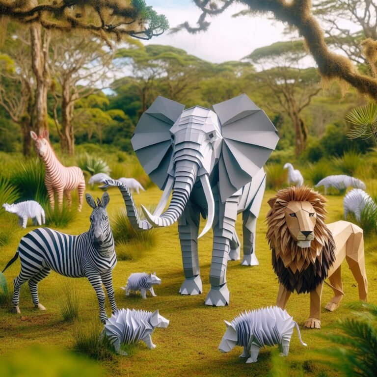 Origami made animals