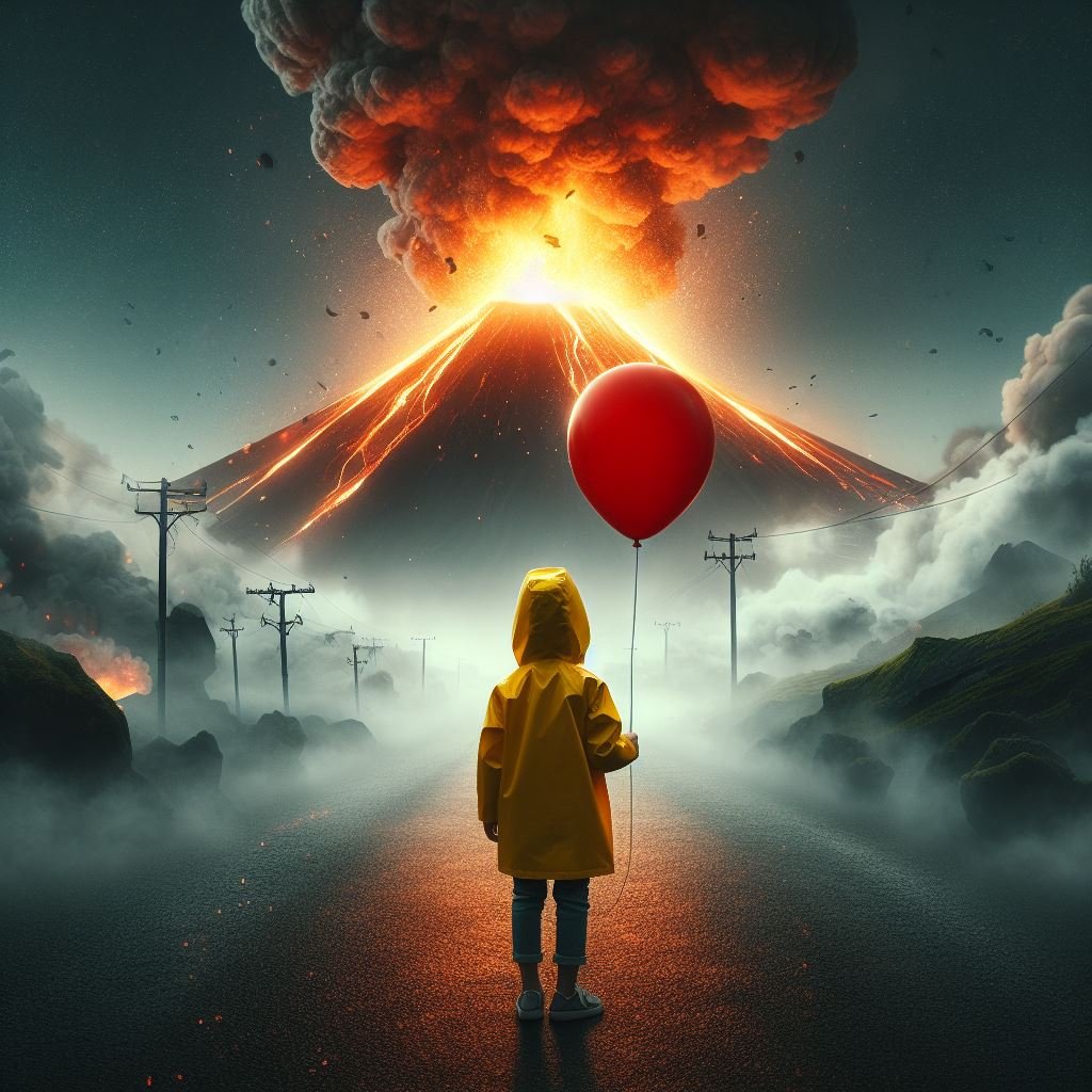 Boy and Smokey Volcano Boy and Smokey Volcano