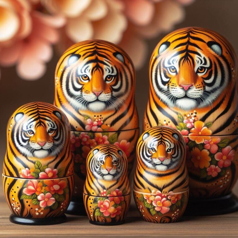 Tiger nesting dolls