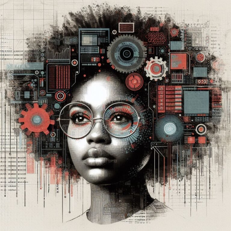 Mixed media portrait