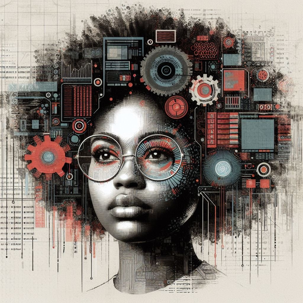 Mixed media portrait