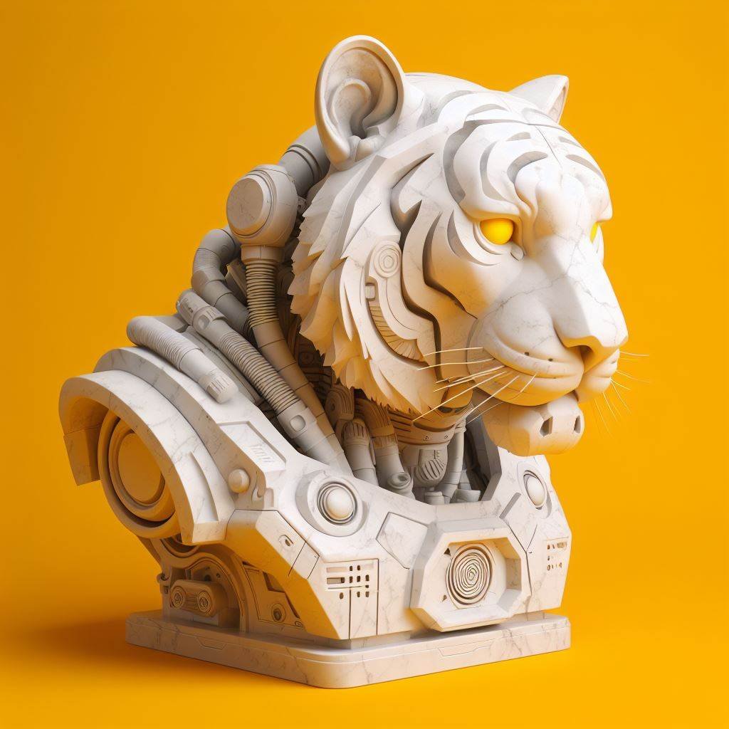 Tiger bust