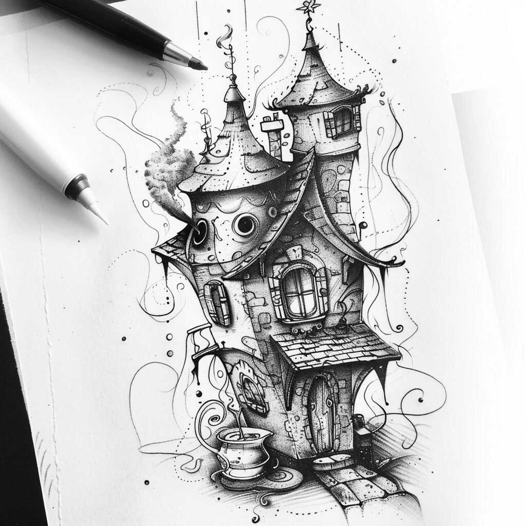 Bialetti Coffee Maker Fairy-Tale House Sketch Bialetti Bialetti Coffee Maker Fairy-Tale House Sketch Bialetti