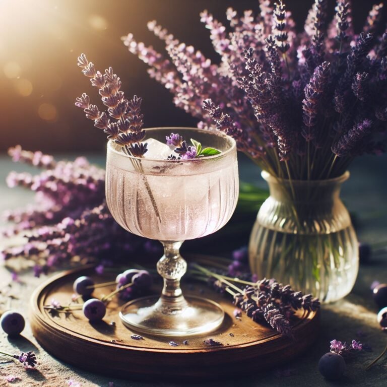 lavender garnish cocktail idea